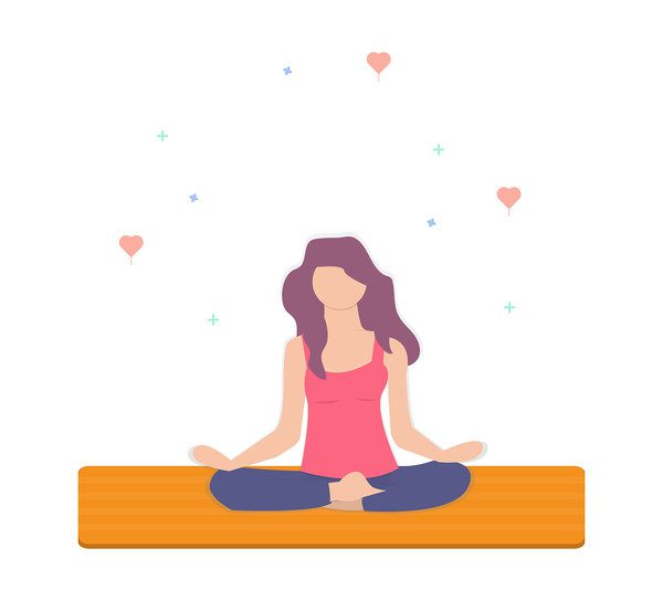 woman meditating-illustration