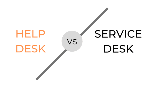 llustration of help desk vs service desk