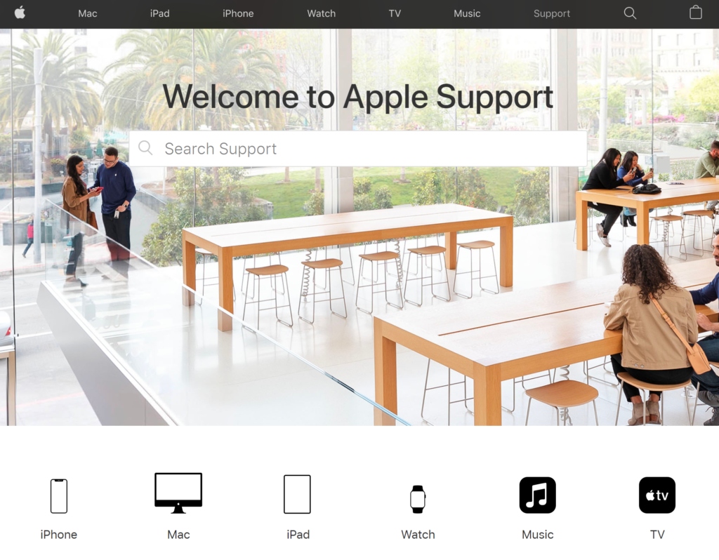 Apple customer portal