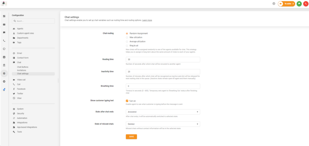 LiveAgent’s automated ticket distribution settings