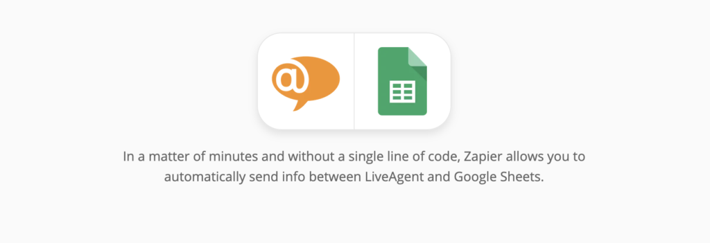 LiveAgenti ja Google Sheetsi integreerimine Zapieris