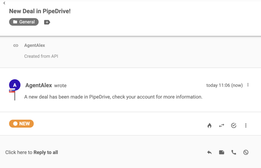 Active PipeDrive integration with LiveAgent ticketing system