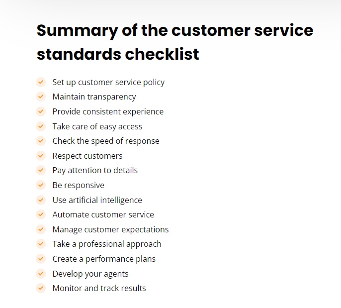 creating service standards