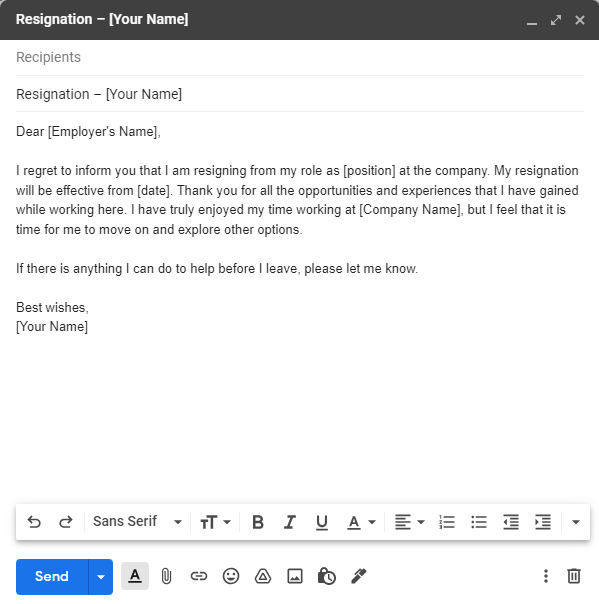 How To Write A Resignation Email Tips Templates 