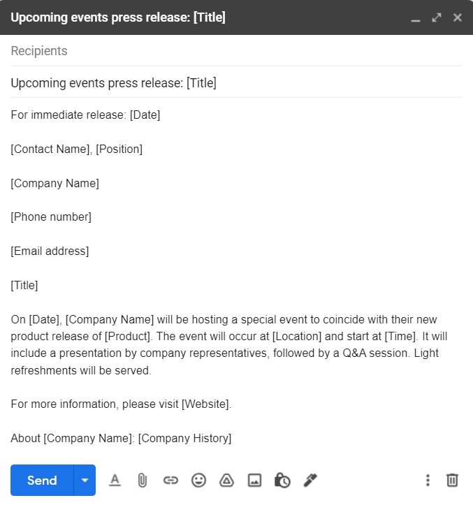 Press Release Template Examples (Copy&Paste)
