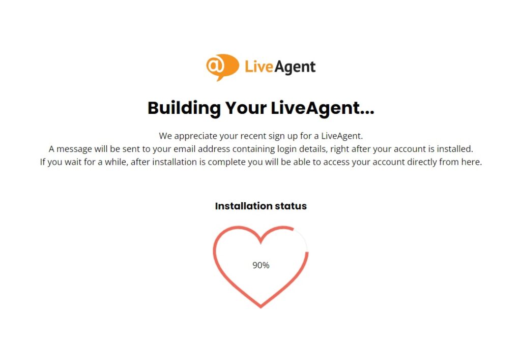 LiveAgent installation status