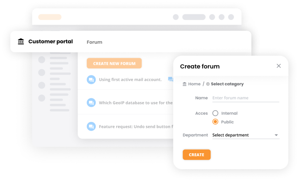 LiveAgent's customer portal setting