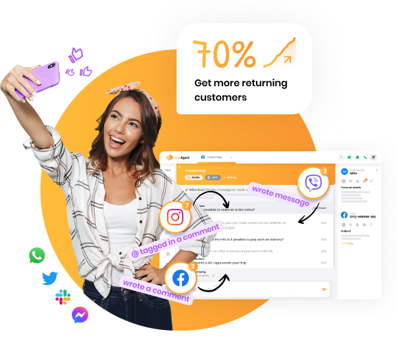 Get more returning customers with LiveAgent