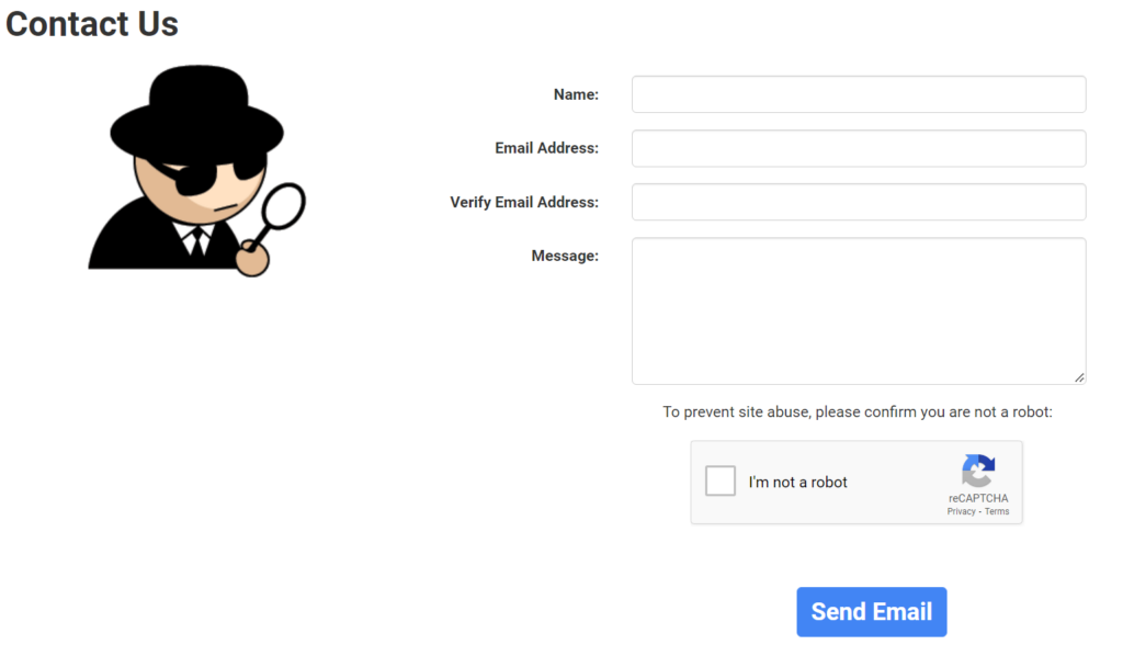 Spy Dialer contact form