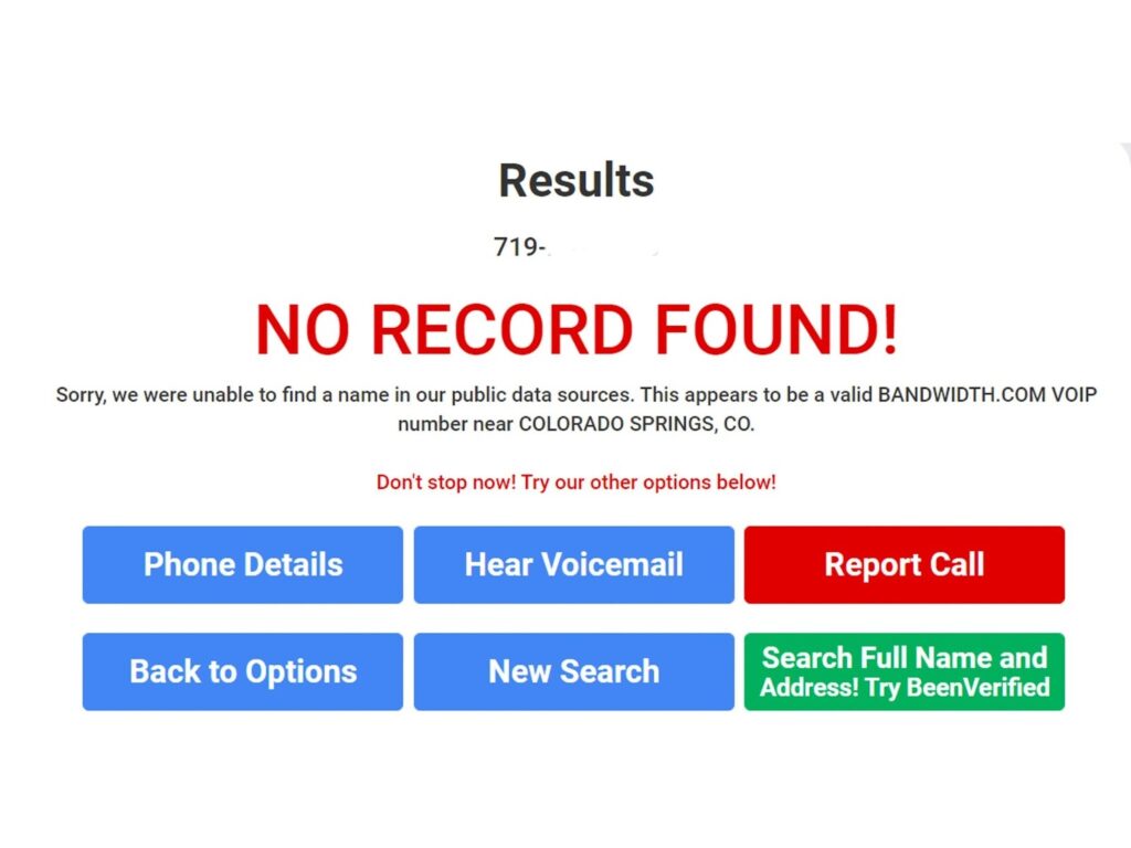 Spy Dialer - No results found