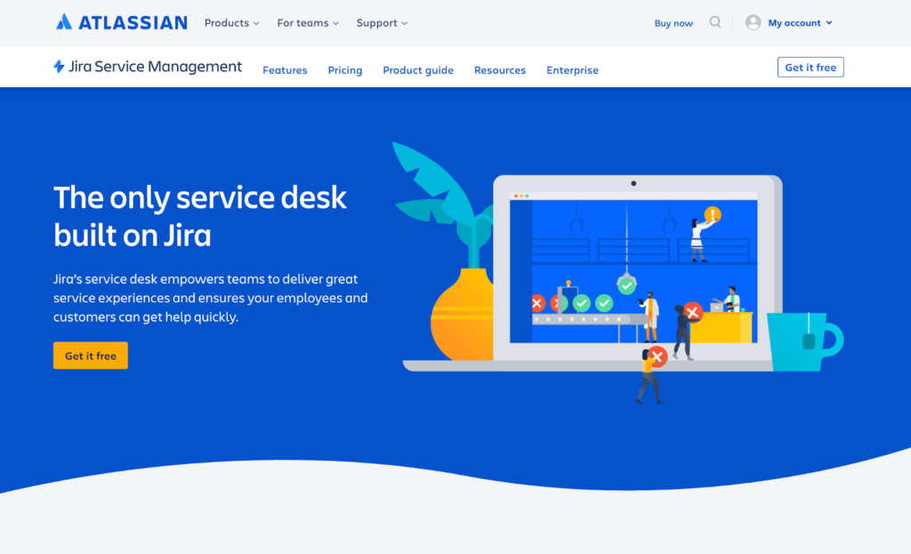 Jira ticketing system homepage