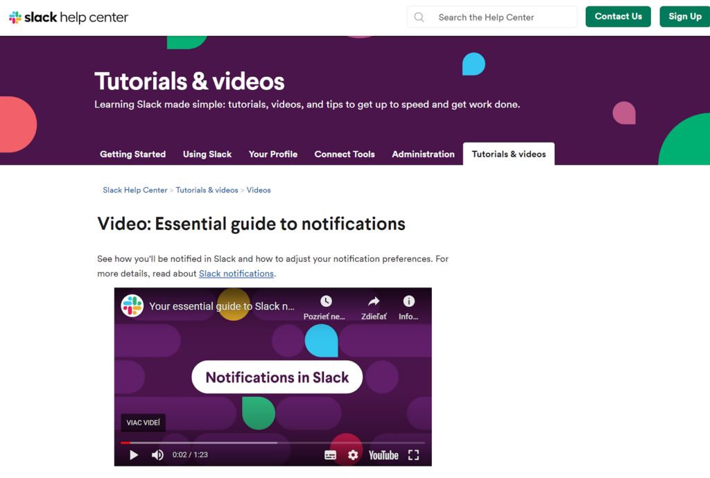 Slack video knowledge base exmaple