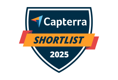 Capterra customer service shortlist badge 2025