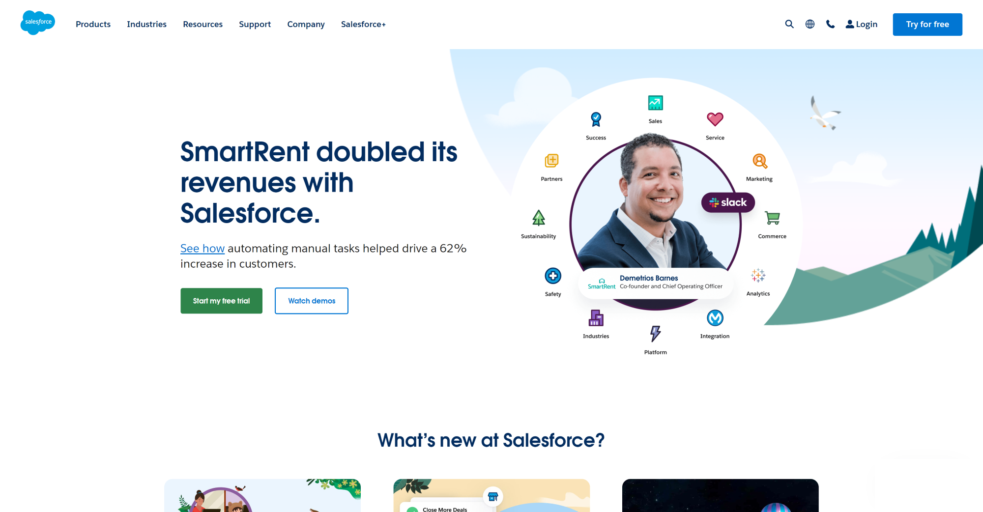 Salesforce helpdesk software homepage