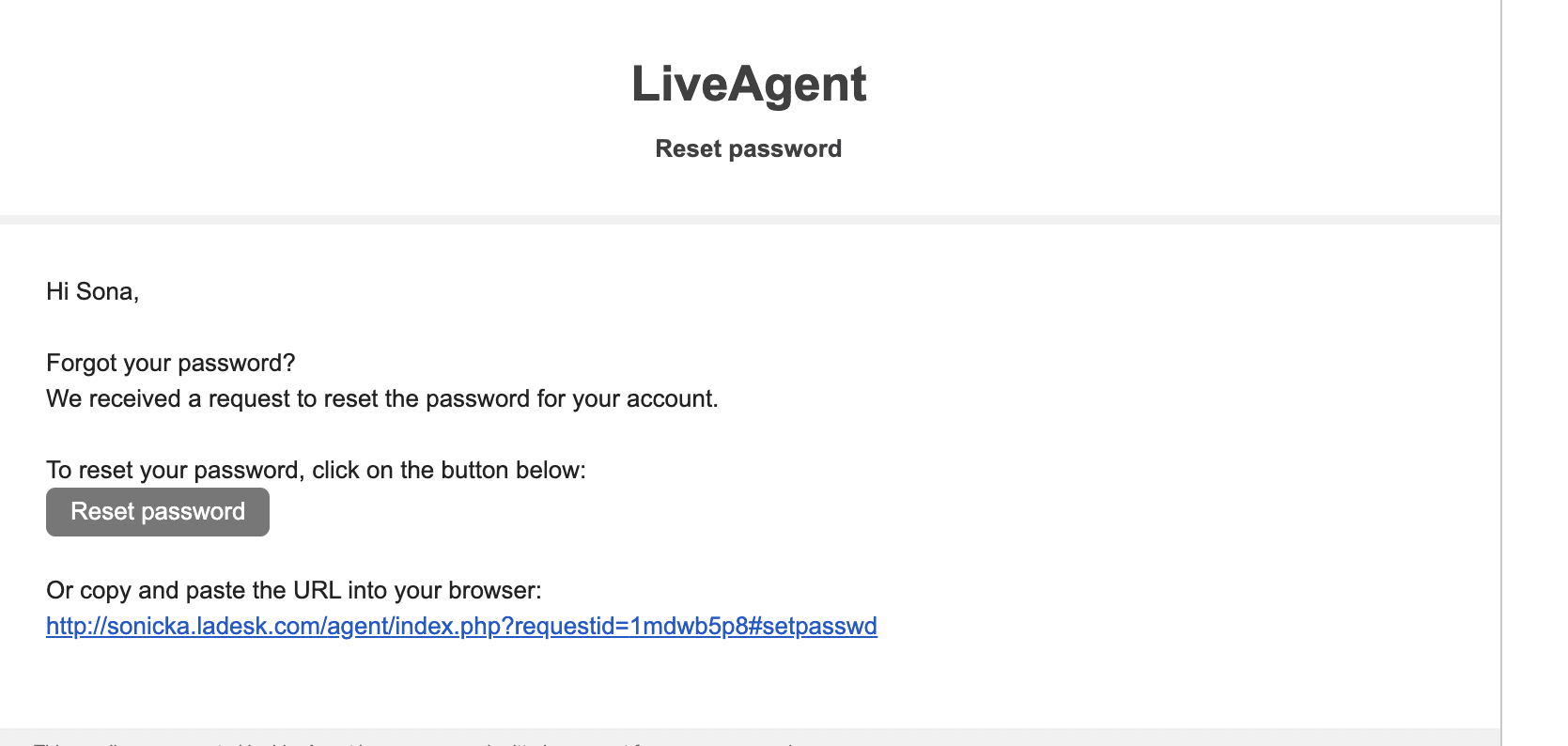Password Reset Email Templates Copyandpaste Liveagent