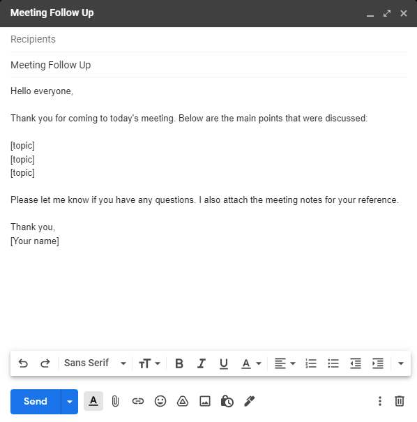 Meeting Follow Up Email Template Copy Paste LiveAgent